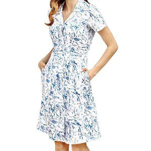 Kiel James Patrick Size 0 Sarah Patrick Nautical Chinoiserie Shirt Dress